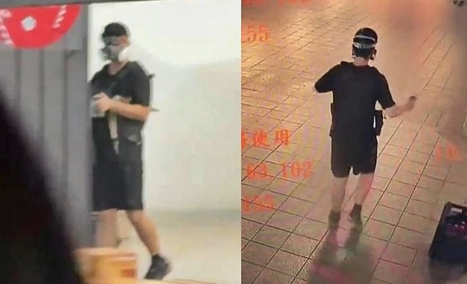 19일(현지시간) 대만 타이베이 도심 한복판에서 연막탄과 흉기를 이용한 무차별 공격이 벌어져 용의자를 포함해 4명이 숨지고 11명이 다쳤다. 사진은 타이베이 중앙역 인근에서 첫 범행 후 지하도를 이용해 중산역 인근의