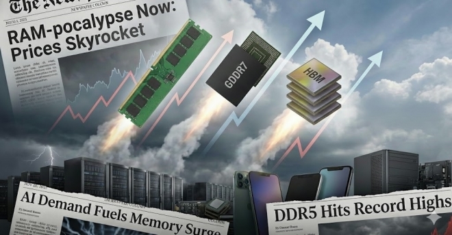 메모리 가격 폭등을 형상화한 이미지