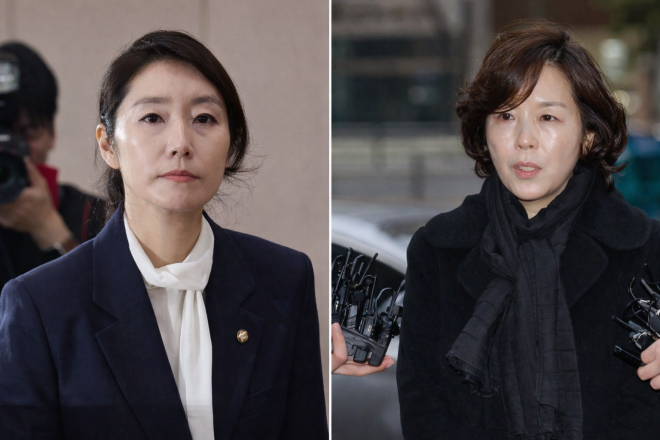 강선우(왼쪽) 무소속 의원과 김경 서울시의원.뉴스1