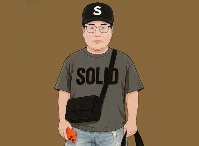 온라인에서 확산된‘영포티’이미지 예시.스트리트 패션과 아이폰을 결합한 모습이 밈으로 소비되고 있다.AI 생성 이미지