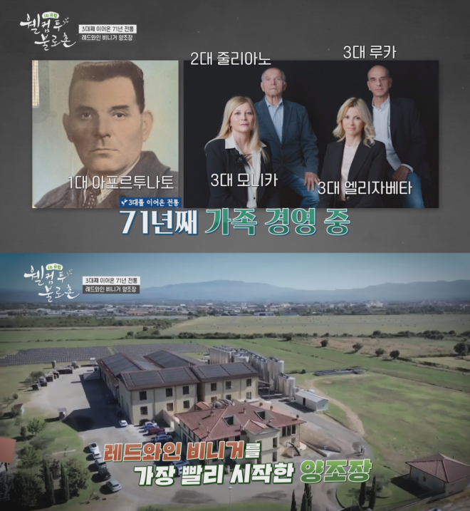 이탈리아의 레드와인 비니거 양조장. tvN ‘웰컴 투 불로촌’ 캡처