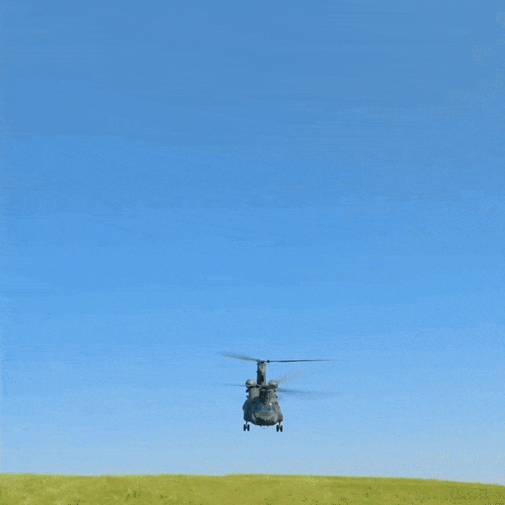 보잉이 공개한 영상에서 CH-47F 블록Ⅱ 치누크가 저고도로 비행하고 있다.보잉은 미 육군용 개량형 치누크의 항속거리와 생존성,임무 수행 능력 향상도 함께 강조했다.보잉 제공