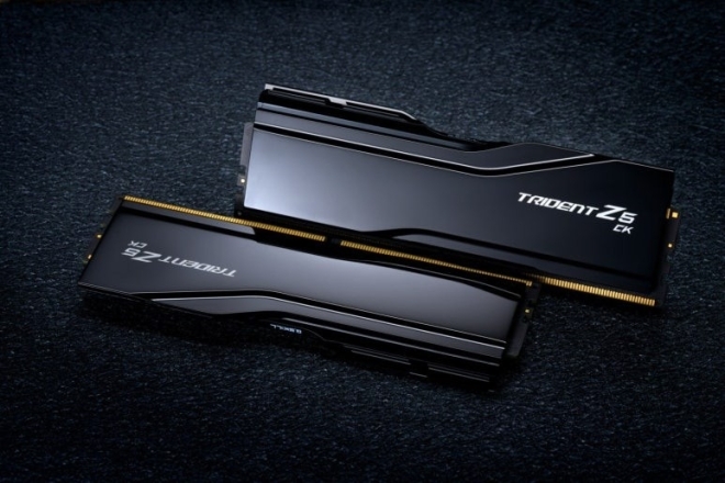 1.1v 기본 전압에서 9200MT/s 구현한 Trident Z5 CK CUDIMM DDR5 메모리 킷.지스킬 제공