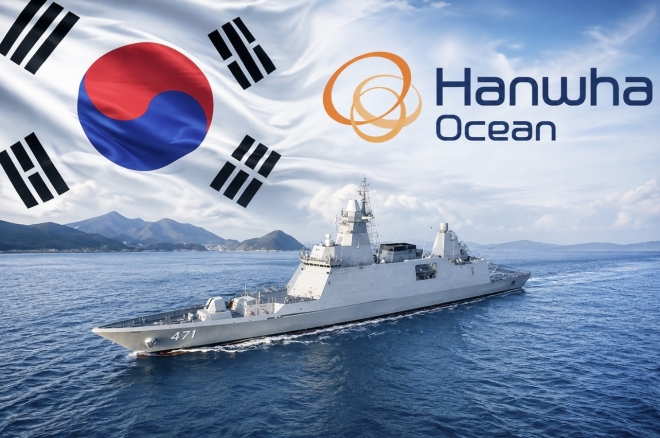 한화오션이 2018년 태국 해군에 인도한 푸미폰 아둔야뎃함. 한화오션 제공. AI 생성 이미지