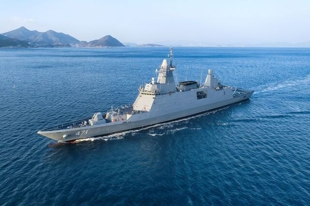 한화오션이 2018년 태국 해군에 인도한 푸미폰 아둔야뎃함. 한화오션 제공