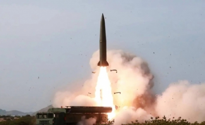 북한의 KN-23 미사일.평양 조선중앙통신 연합뉴스