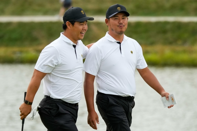 김시우·김주형, <b>프레지던츠컵</b> 첫날 소중한 1승