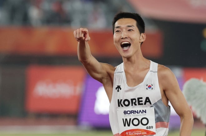 높이뛰기 <b>우상혁</b>, 2ｍ22로 <b>동메달</b>…3회 연속 메달 획득 [<b>아시안게임</b>]