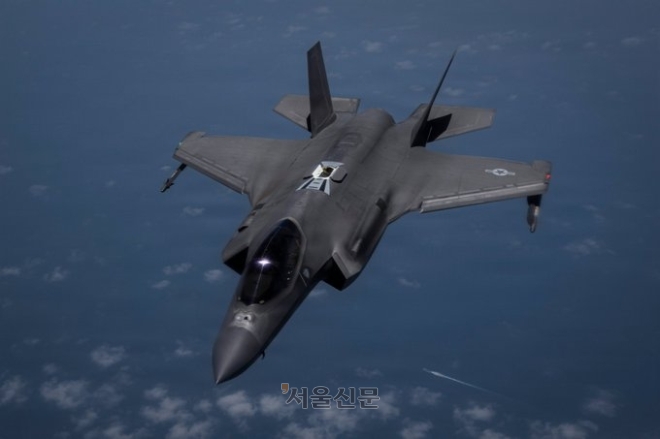 미 공군 F-35A 스텔스 전투기가 중동 지역 상공을 순찰하며 역내 해상 상공을 비행하고 있다.CENTCOM X 캡처