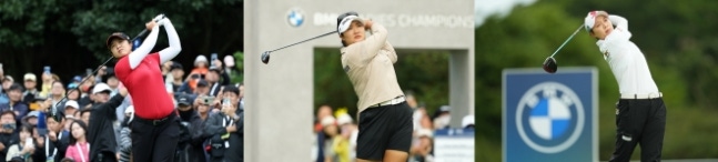 22일부터 나흘 동안 전남광주 해남군 파인비치 골프링크스(GL)에서 열리는 LPGA투어 BMW 레이디스 챔피언십 2연패를 노리는 김세영(왼쪽부터)과 강력한 우승 후보로 꼽히는 유해란, 김효주의 스윙 모습. BMW 코리아 제공.