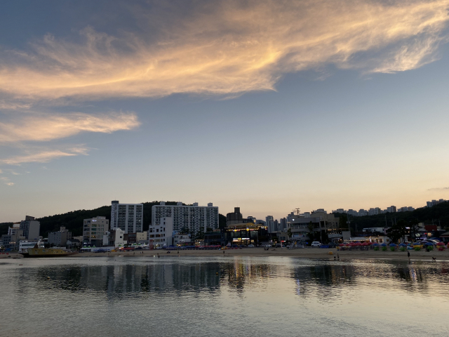 일광해수욕장 풍경.