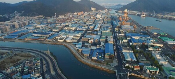 마산자유무역지역 전경.경남도 제공