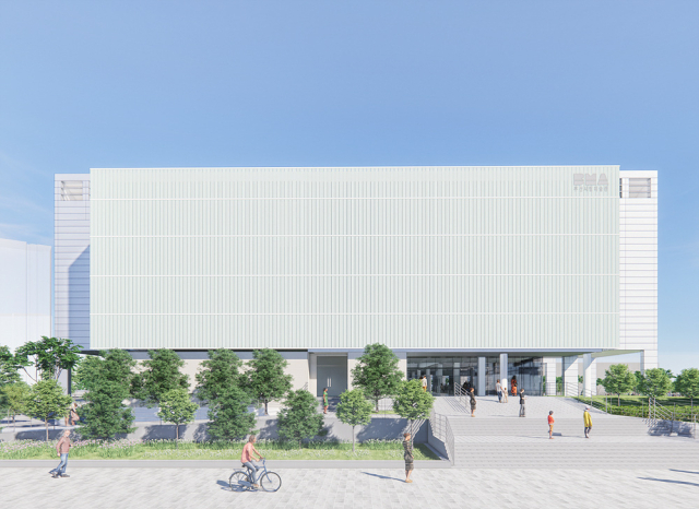 부산시립미술관 외관 투시도. 정문을 벡스코 1전시장 쪽으로 바꾼 게 가장 큰 변화다. 부산시립미술관 제공