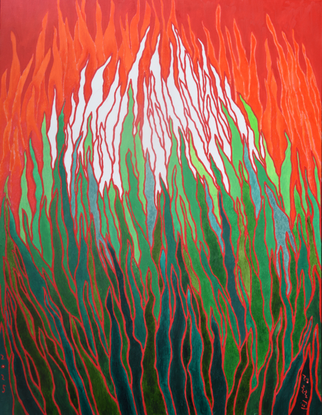 정철교의 작품 '녹색불씨'(2025). 레오앤갤러리 제공