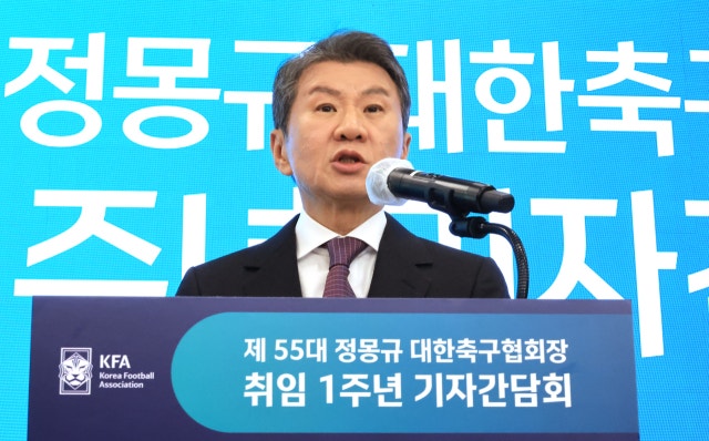 [속보] '월드컵 실패' 정몽규 대한축구협회장 사임…"모든 과오 오롯이 내 책임"