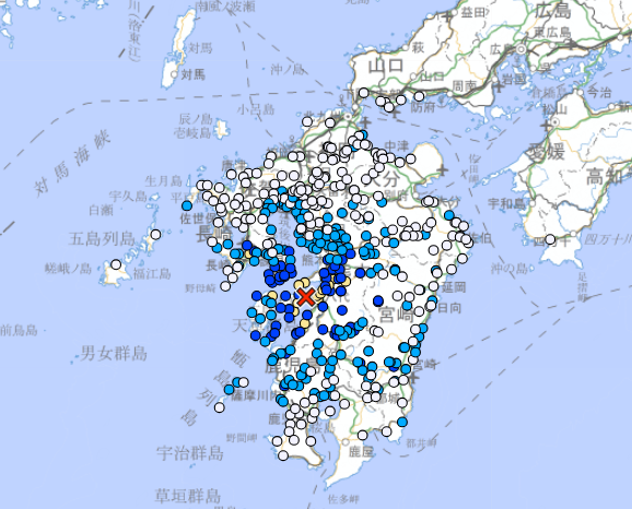 일본 <b>구마모토현</b> 앞바다서 규모 <b>4.9 지진</b> 발생…최대 진도 4 관측
