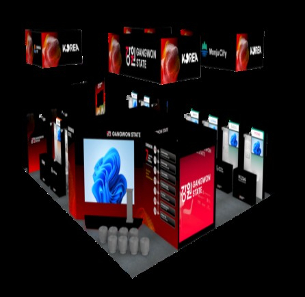 ◇CES 2026에서 선보일 통합 강원관 부스 전경 <(재)원주의료기기산업진흥원 제공>