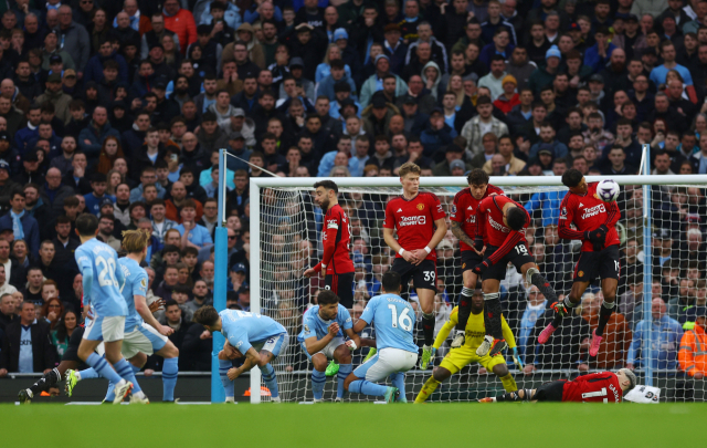 EPL 맨체스터 더비서 <b>맨시티</b>가 <b>맨유</b>에 3대1 <b>역전승</b>
