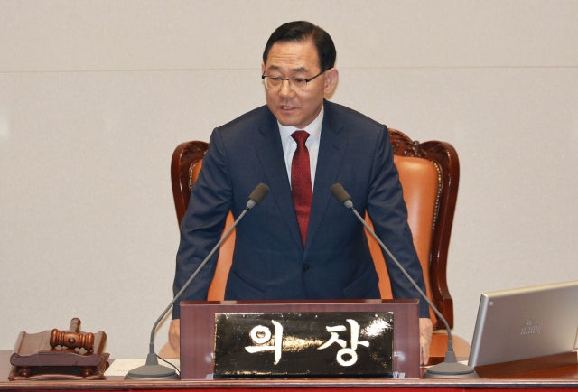 <b>주호영</b> 국회부의장 "방송4법 처리 <b>본회의</b>, 사회 맡지 않겠다"