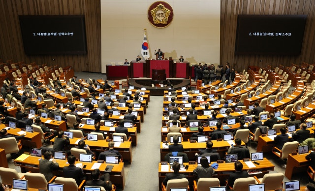美 "<b>탄핵</b> 표결 무산에 정치격변 연장…헌법에 따른 민주절차 작동해야"