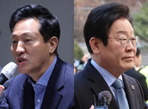 <b>오세훈</b> "<b>이재명</b>, <b>감옥</b> 안 가려 민주당도 버릴 태세…행동 보여라"