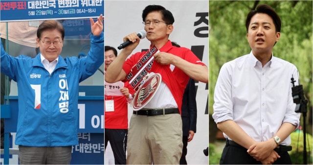 [속보] 이재명 46.6%·<b>김문수</b> 37.6%·<b>이준석</b> 10.4%[리얼미터]