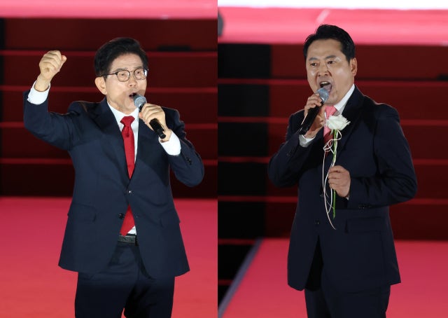 '반탄파 양자대결' <b>김문수</b>·<b>장동혁 결선</b>행... 26일 선출