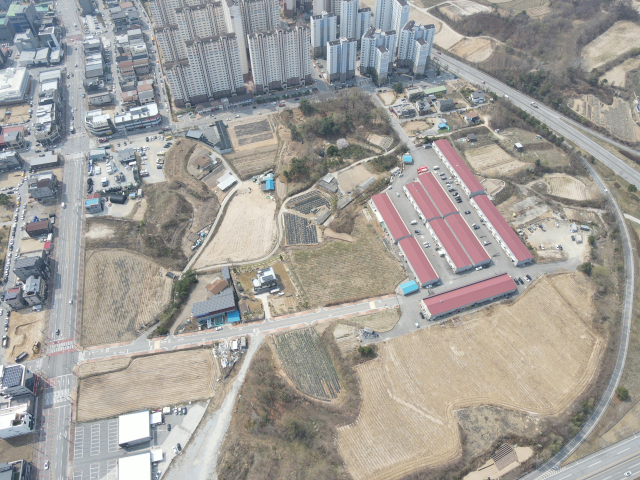 새로운 프리미엄 아파트가 들어설 영주시 가흥동 구 고추시장 자리.마경대 기자