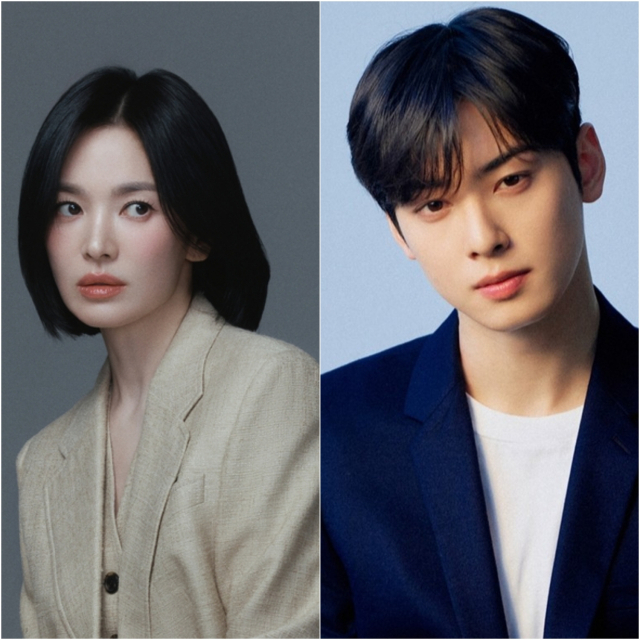 (좌)송혜교,UAA 제공. (우)차은우, 판타지오 제공