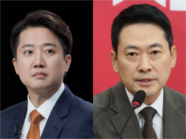 이준석 개혁신당 대표, 장동혁 국민의힘 대표. 연합뉴스