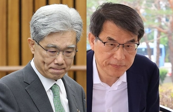 김상환 헌법재판소장, 노태악 전 중앙선거관리위원장. 연합뉴스