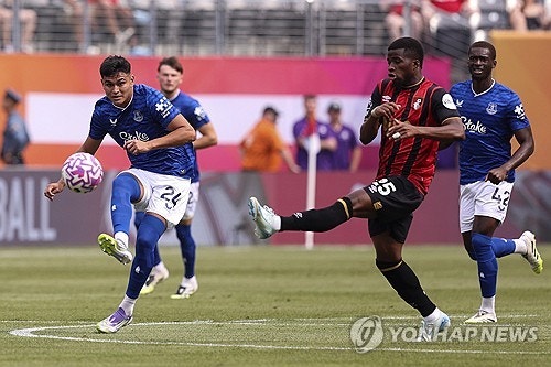 에버턴 vs 본머스 여름 친선전 맞대결 현장 포착