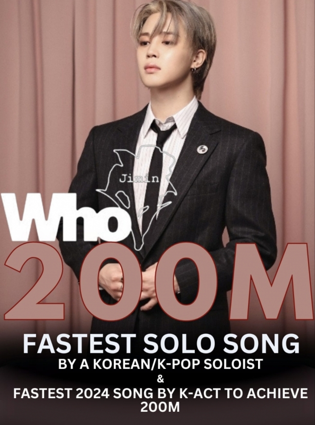 BTS Jimin's 'Who' surpasses 200 million on Spotify