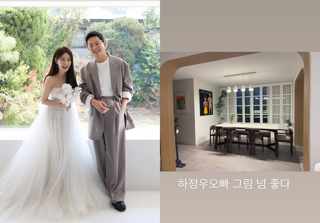 '<b>김준호</b>' <b>김지민</b>, 신혼집 하정우 선물 자랑 "그림 너무 좋다"