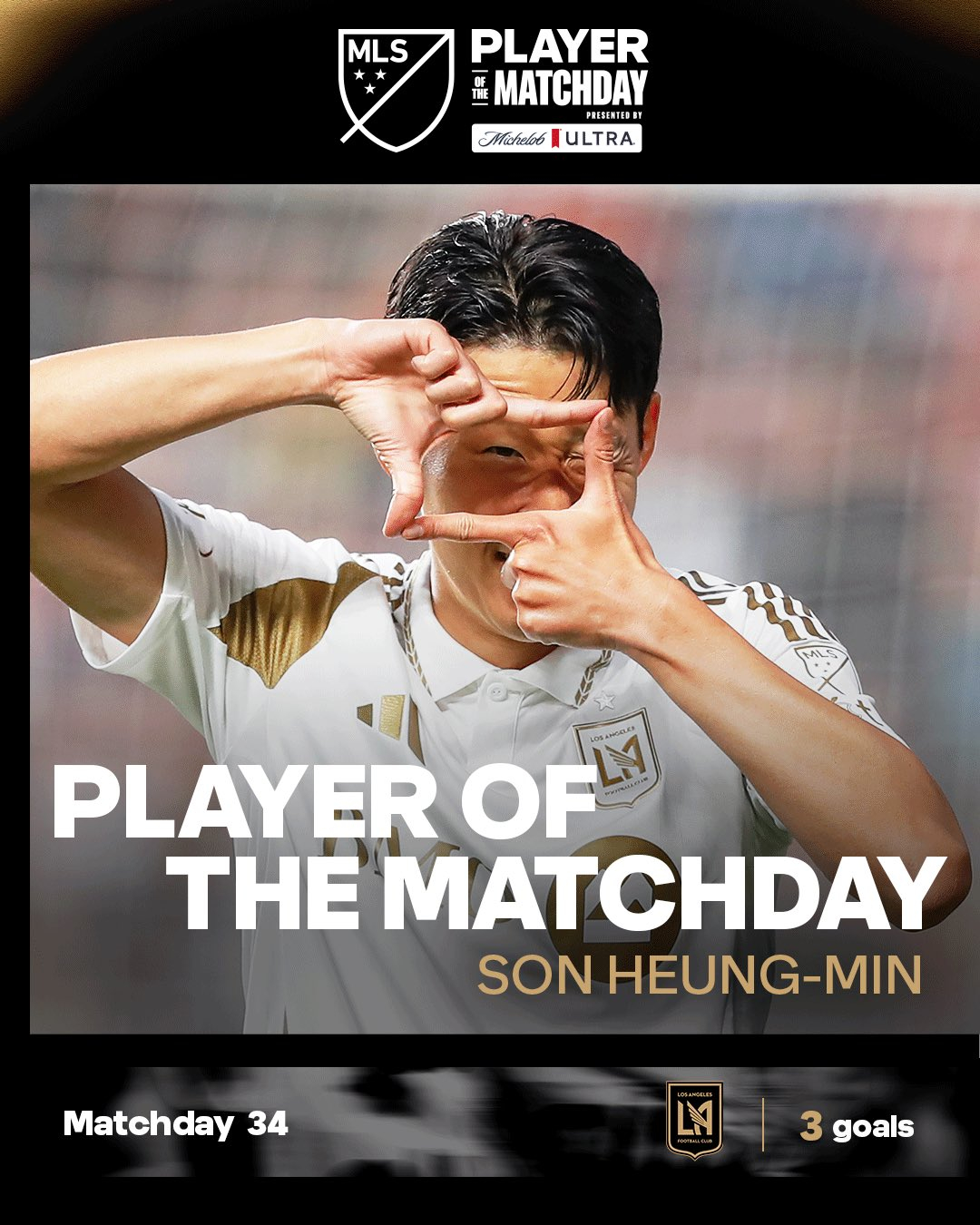 [오피셜] '<b>해트트릭</b> 폭발' <b>손흥민</b> 겹경사, MLS 진출 첫 '라운드 MVP' 선정
