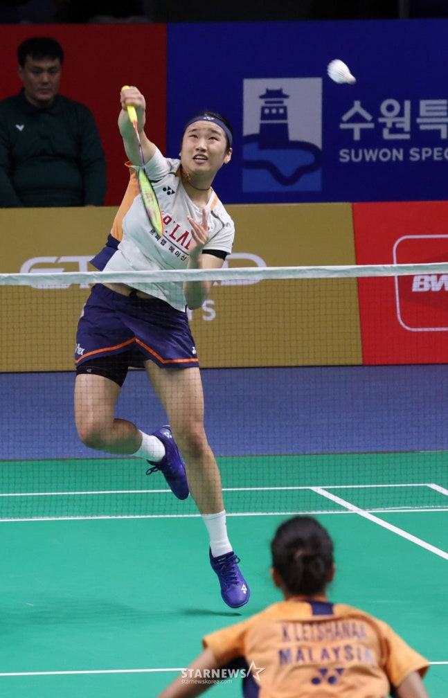'이젠 닥공 모드' <b>안세영</b>, '36분'이면 충분했다... 가뿐히 <b>16강 진출</b> [코...