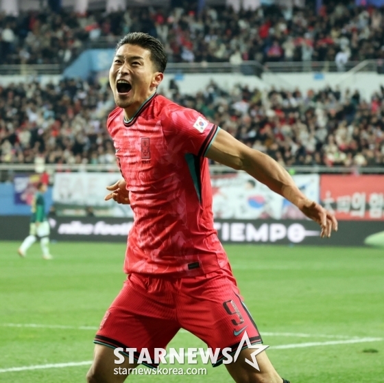 '카타르 영웅' <b>조규성</b> 부활 득점포→짜릿 포효 "경기 뛸 줄도 몰랐는데...