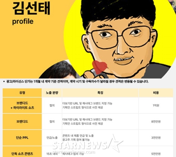 [정보/소식] "15초 쇼츠는 5천만원"..'前 충주맨' 김선태, '광고단가 1억' 제시설 일파만파 [스타이슈] | 인스티즈