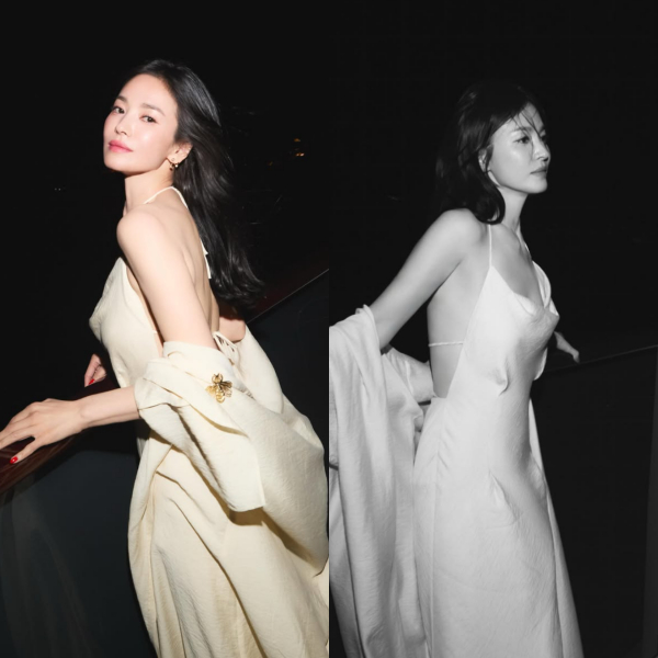 44세 송혜교, 란제리룩 이어 백리스 노출..점점 과감해지네[스타이슈]