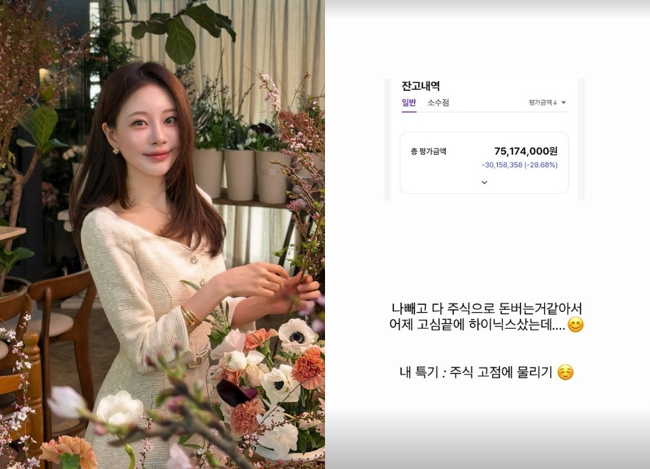 아옳이, 하이닉스 1억 투자했다가 3000만원 손실 "고점에 물리기"