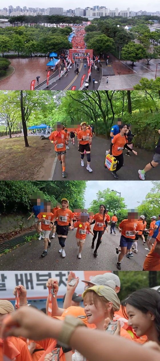 최강희·<b>이세희</b>, 비바람에도 희희낙락..6km 기부 러닝 도전 [전참시]