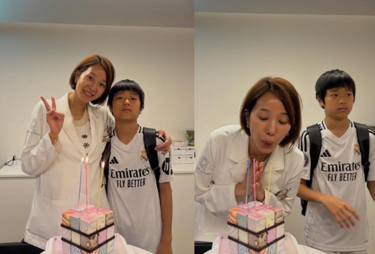 '고지용 이혼' <b>허양임</b>, 아들과 보낸 <b>생일</b>.."광대 승천했던 순간"[스타이...