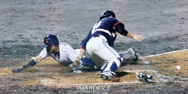 [한번에쓱]아 포구실패 '7회말 동점득점 일본'