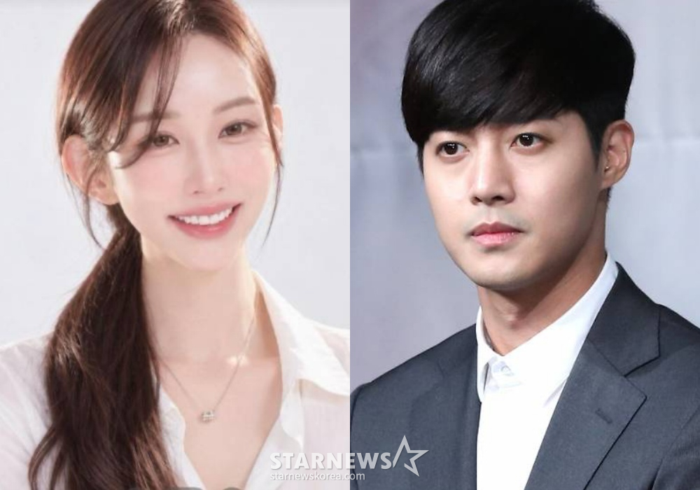 シユとキム・ヒョンジュンの写真を並べた画像
