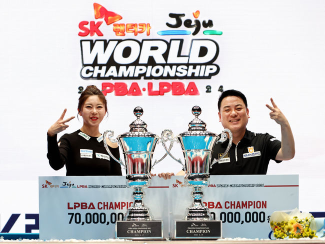 '슈퍼맨' 조재호, 2연속 PBA <b>월드챔피언십</b> 왕좌.. '당구여제' 김가영도 두 번...