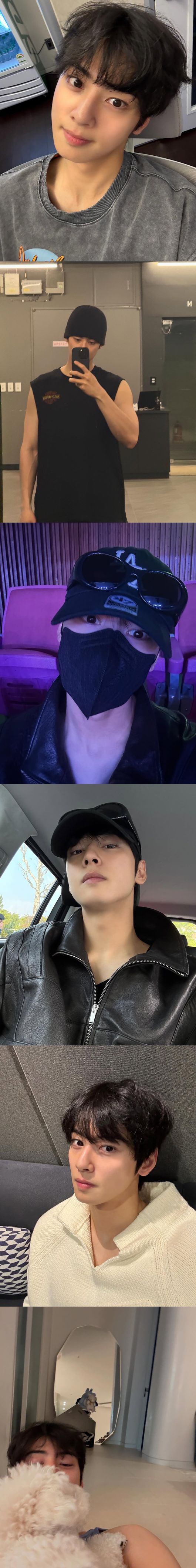 셀카 각도 무관하게 한결같이 잘생긴 차은우