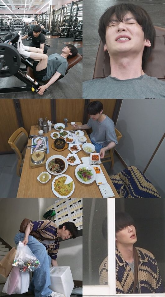 '69kg 종이인형' <b>안재현</b>, <b>벌크업</b> 포착…안 쓰러운 새하얀 팔·다리 (나혼...