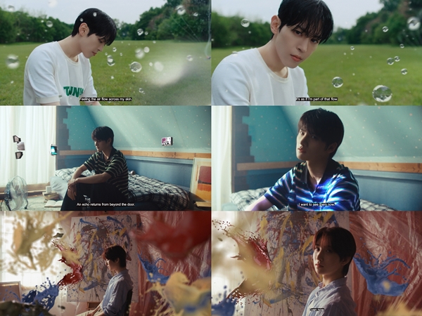 '큐브 신인' <b>나우즈</b>, 신보 'IGNITION' <b>키워드 필름</b> 공개..감각적 무드 '눈...
