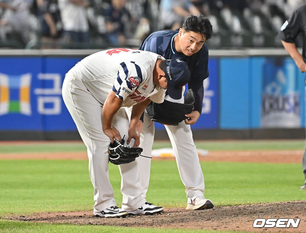 [사진] <b>김상수</b>, 다리에 문제가 생겼어요