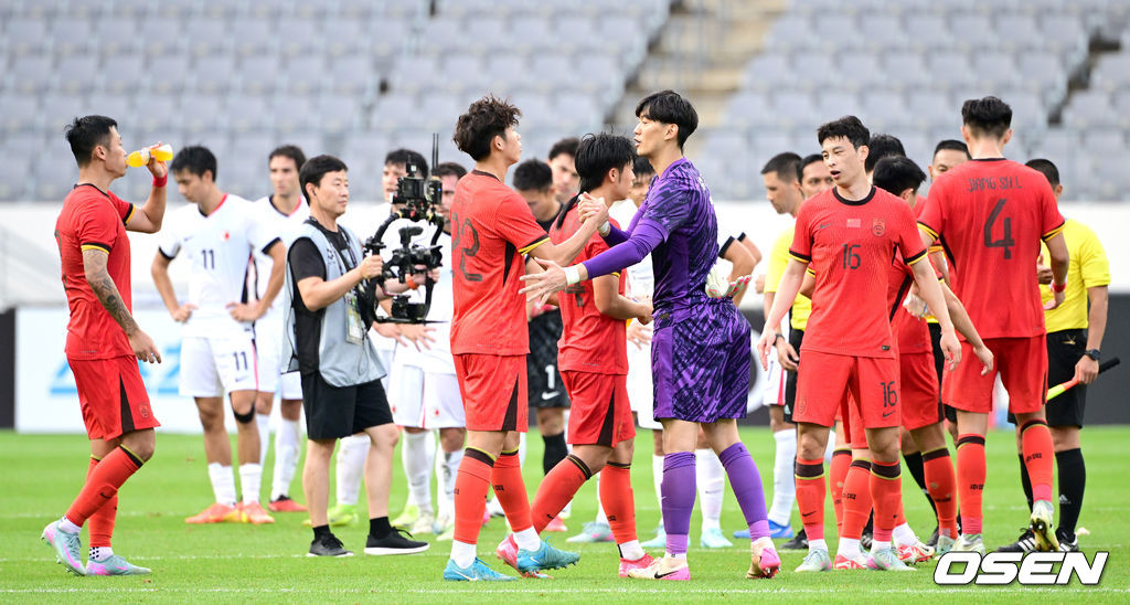 [사진]<b>중국</b> 축구 국가대표팀, '<b>동아시안컵</b> <b>홍콩</b> 상대로 1-0 승리'